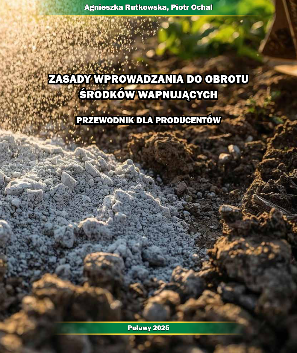 Okładka przewodnika ZASADY WPROWADZANIA DO OBROTU ŚRODKÓW WAPNUJĄCYCH PRZEWODNIK DLA PRODUCENTÓW